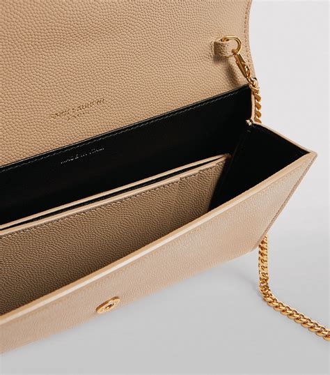 ysl uptown chain wallet beige|saint laurent uptown chain wallet.